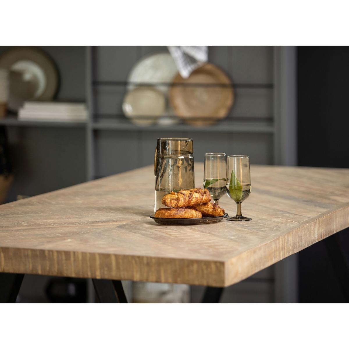 Esstisch Tablo Eichefarben B: 200 cm - Eichefarben/Schwarz, Design, Holz/Metall (200/90/75cm) - Livetastic
