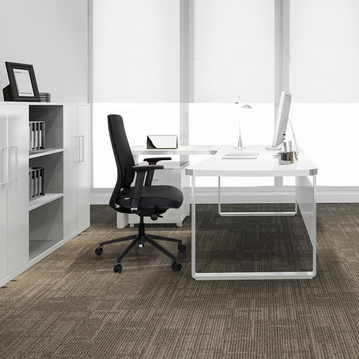 Drehstuhl Chiaro T1 Black Schwarz - Schwarz, MODERN, Kunststoff/Textil (68/117/60cm) - MID.YOU