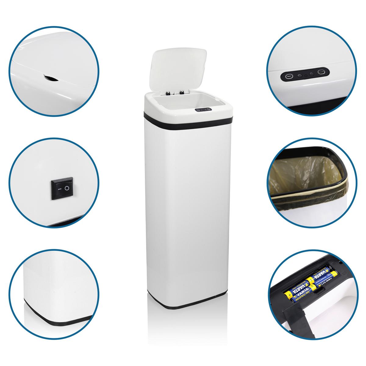 Abfallsammler Clean V - Schwarz, Basics, Kunststoff/Metall (32/83/24cm) - MID.YOU