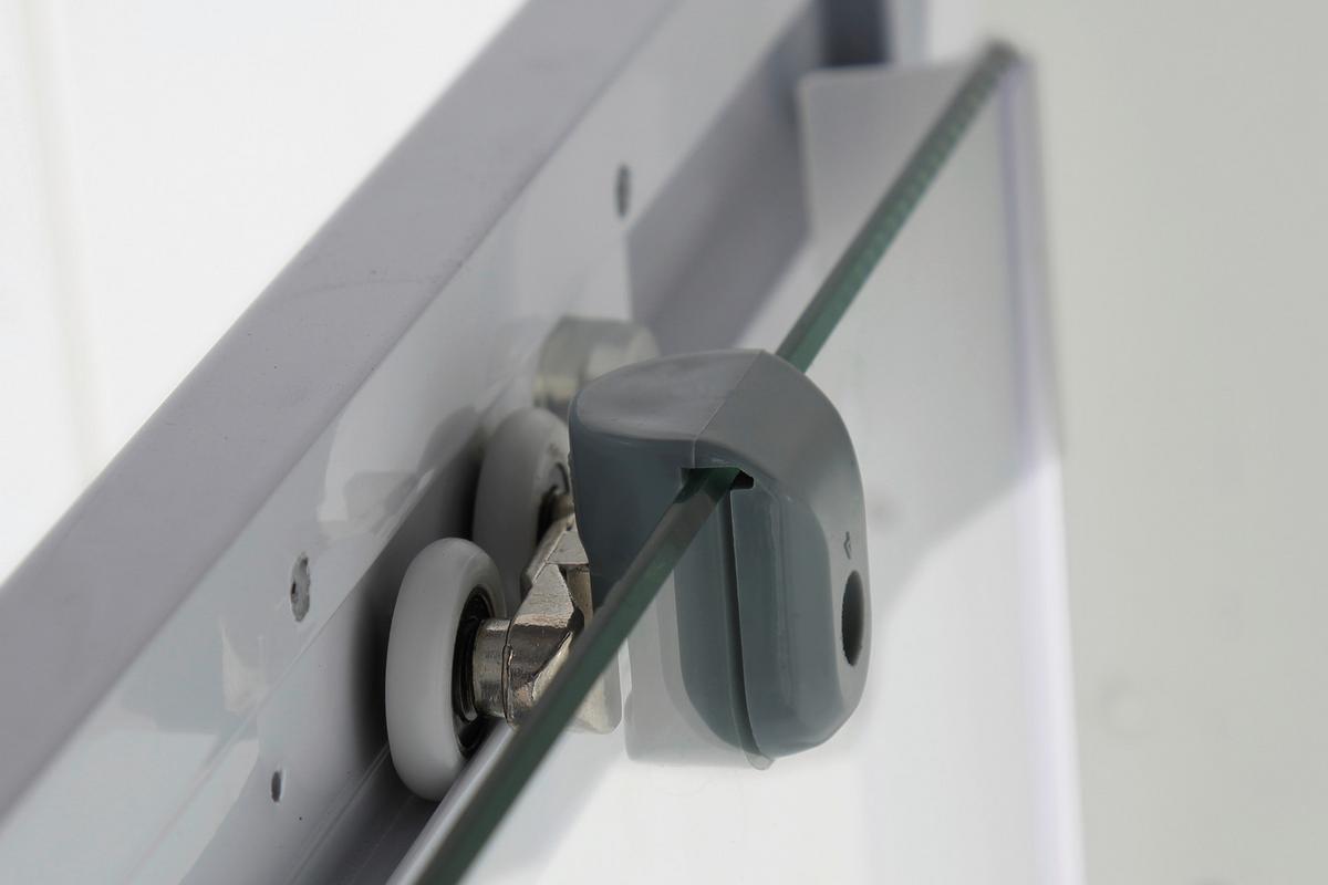 Duschkabine Eckeinstieg,weiß 78,5-90x190cm - Weiß, KONVENTIONELL, Glas/Metall (90/190/78,5cm) - Sanotechnik