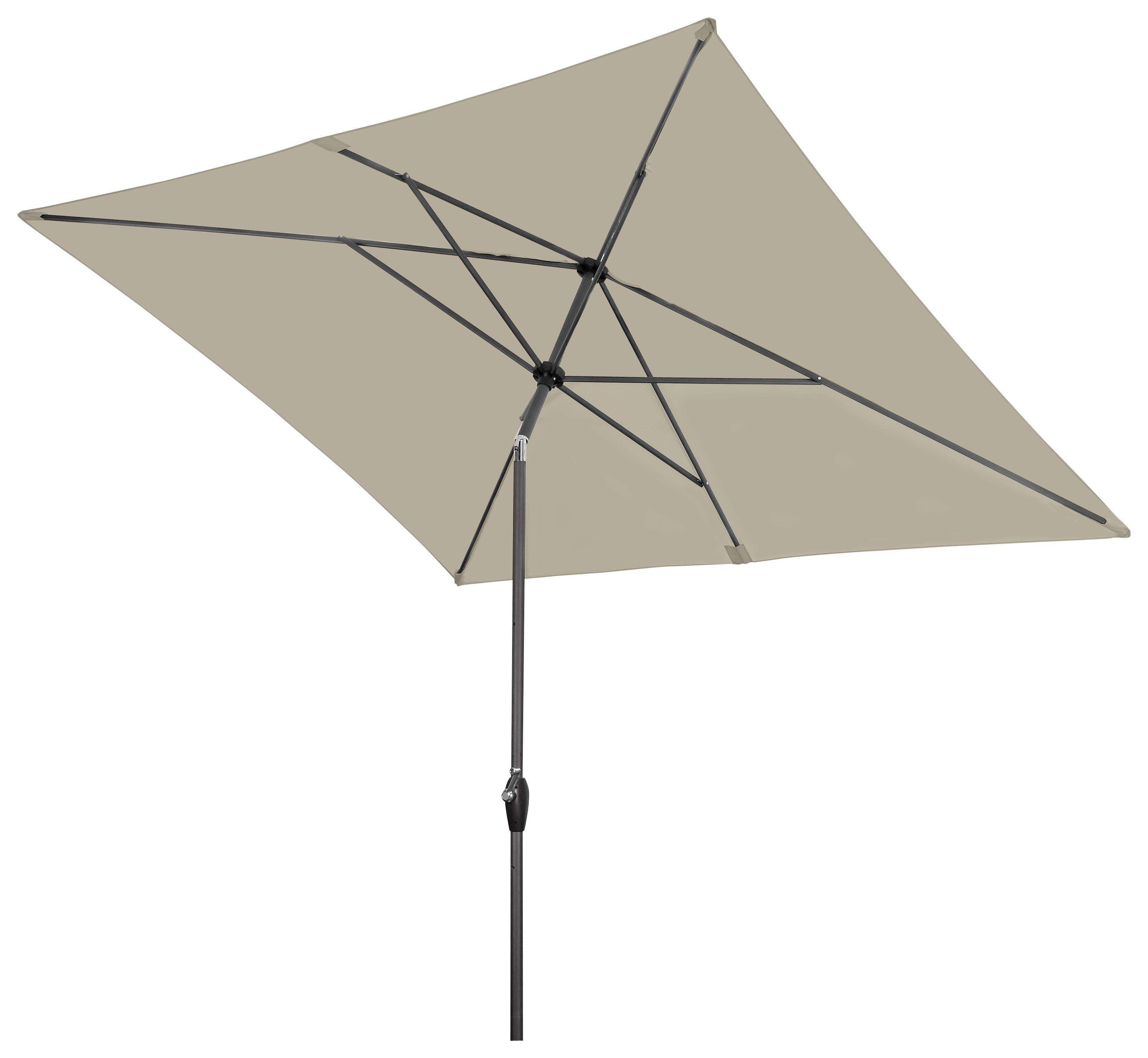 Sonnenschirm B/h/t: 250x257x200 Cm Greige - Greige/Alufarben, MODERN, Textil/Metall (250/257/200cm) - Doppler