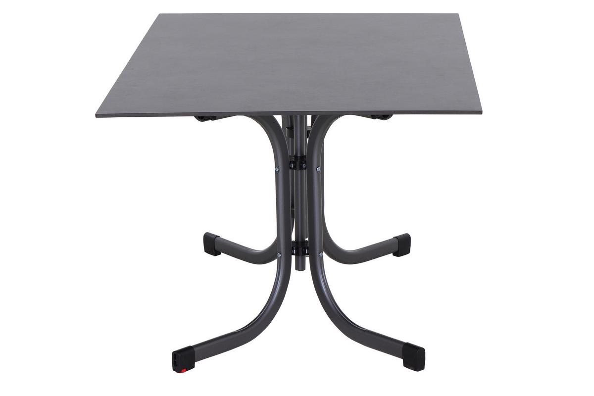 Gartengarnitur T20184 - Anthrazit, Basics, Holzwerkstoff/Kunststoff (90/80/140cm) - Siena Garden