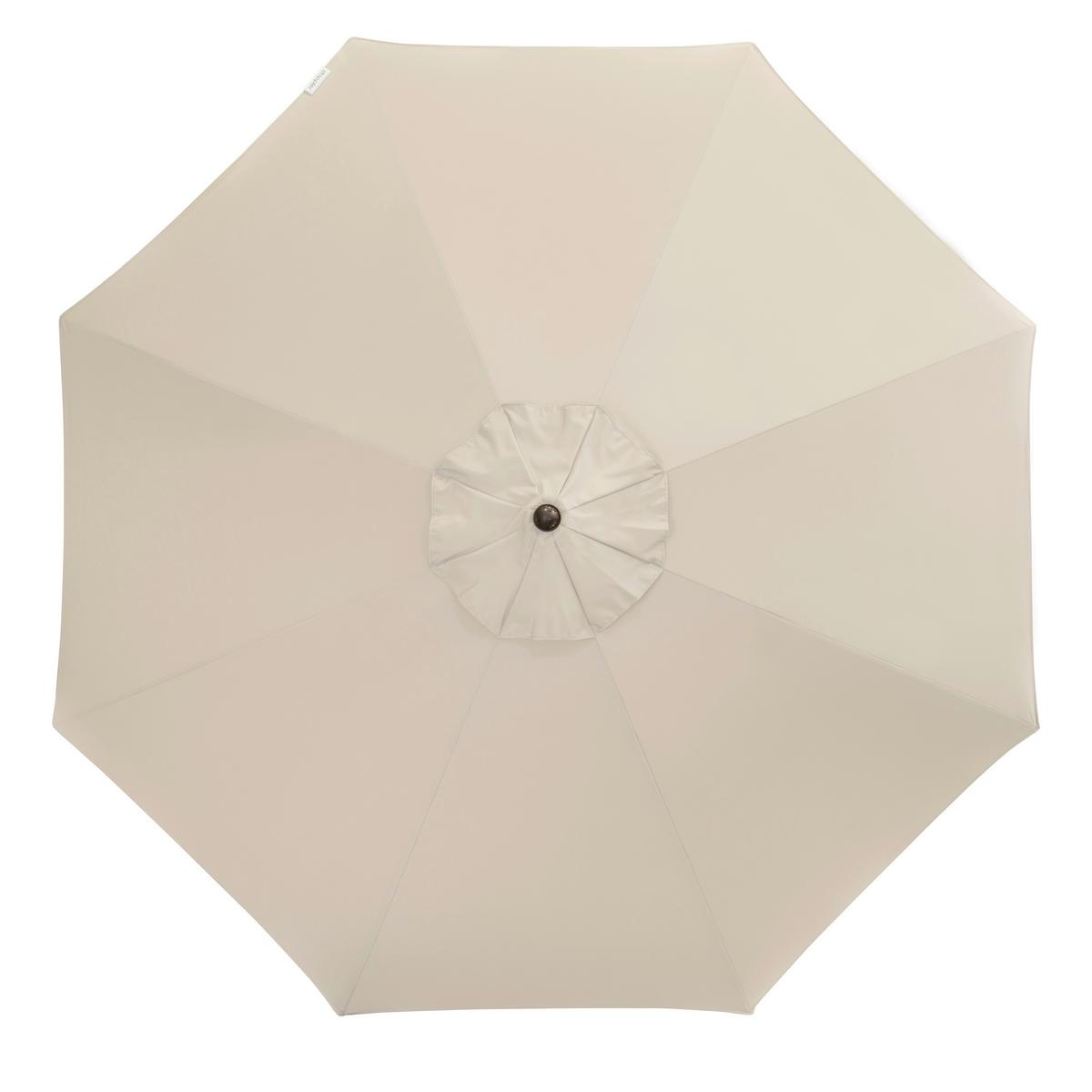 Sonnenschirm Rund, Ø 350 cm, mit Kurbel - Eschefarben/Naturfarben, Design, Textil/Metall (350/350cm) - Doppler