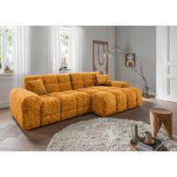 Ecksofa Bosco Goldfarben S: 301x152 cm - Goldfarben/Schwarz, MODERN, Textil (301/152cm) - Livetastic