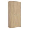 Drehtürenschrank 85cm Twin 2 Alpinweiß Dekor - Sonoma Eiche, KONVENTIONELL, Holzwerkstoff (85/188/52cm)
