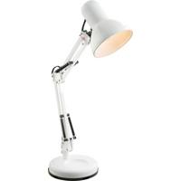 Tischlampe Erich Schwarz/Weiß Schwenkbar mit Schalter - Schwarz/Weiß, KONVENTIONELL, Kunststoff/Metall (40/15/59cm) - Ondega