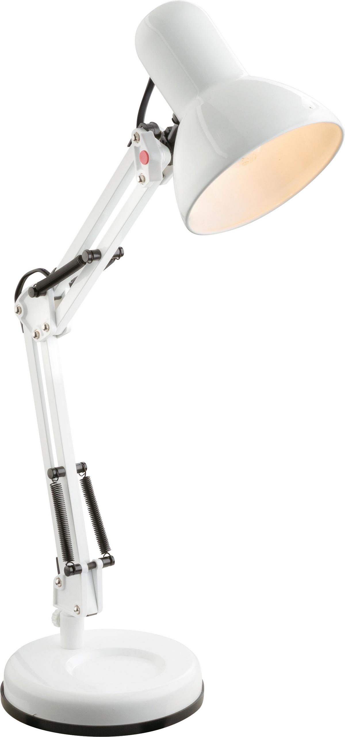 Tischlampe Erich Schwarz/Weiß Schwenkbar mit Schalter - Schwarz/Weiß, KONVENTIONELL, Kunststoff/Metall (40/15/59cm) - Ondega