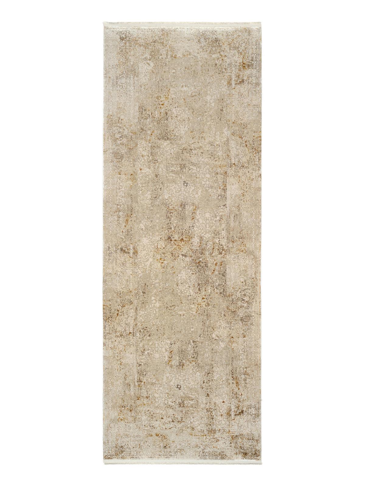 Teppich Läufer Gold/Beige Abstrakt Avignon 80x250 cm - Beige/Goldfarben, Design, Textil (80/250cm) - Dieter Knoll