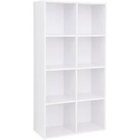KNIHOVNA BÍLÁ - bílá, Basics, kompozitní dřevo (65,5/129,5/30cm) - Boxxx
