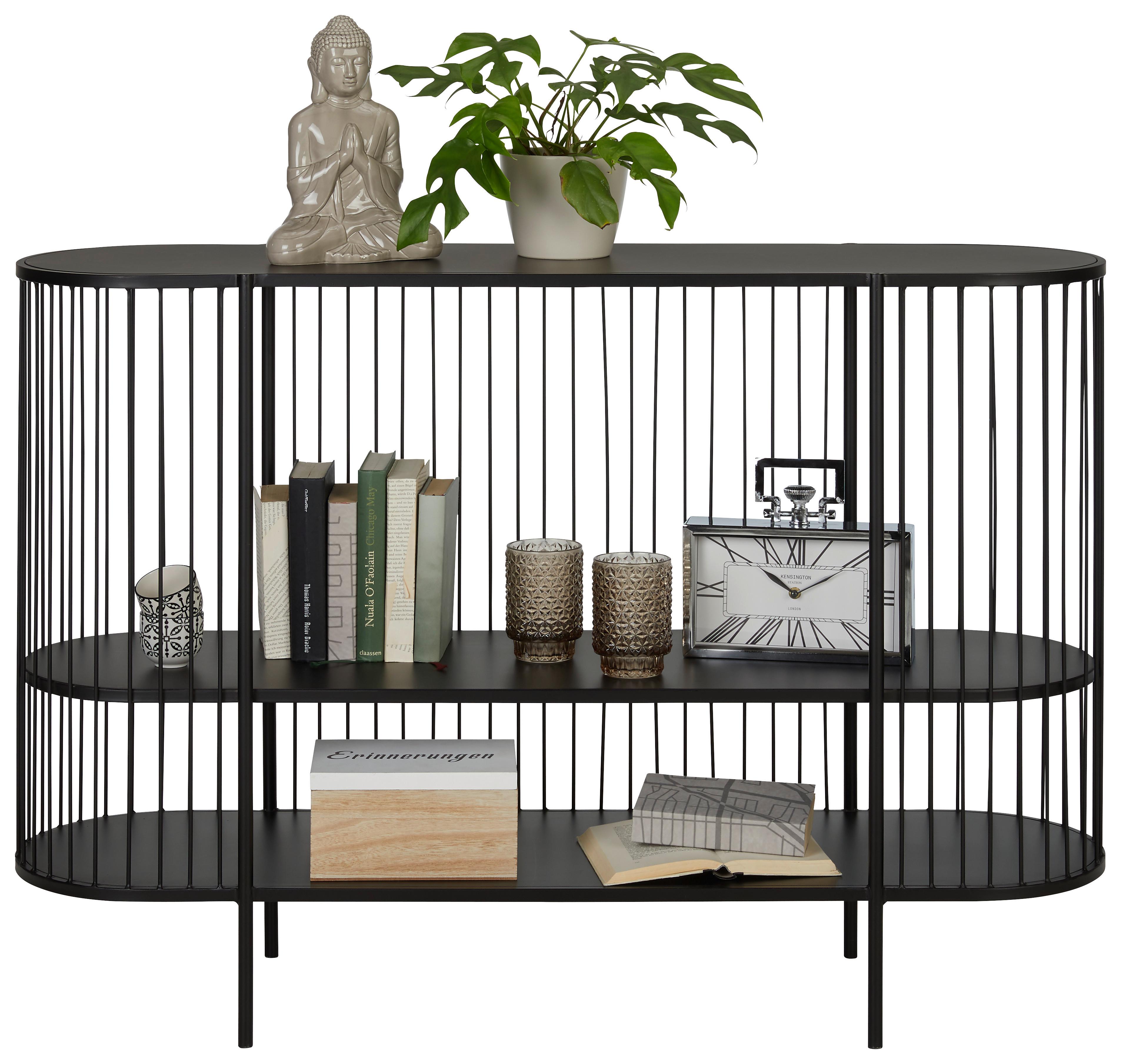 Konzolový stolík čierna, kov - čierna, Modern, kov (120/85/33cm) - Premium Living