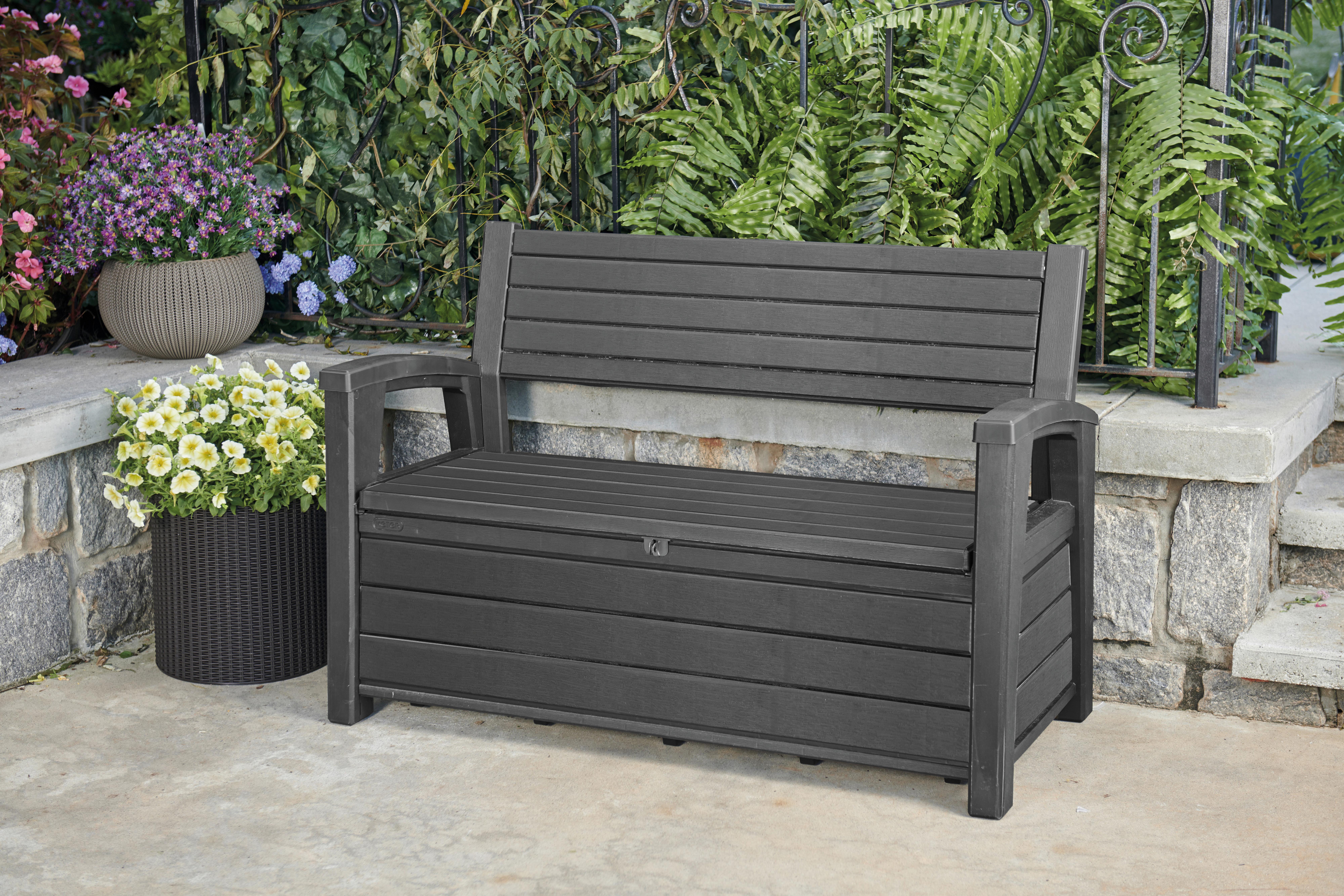 SEDACÍ LAVICE OTTER - barvy grafitu, plast (133/61/89cm)