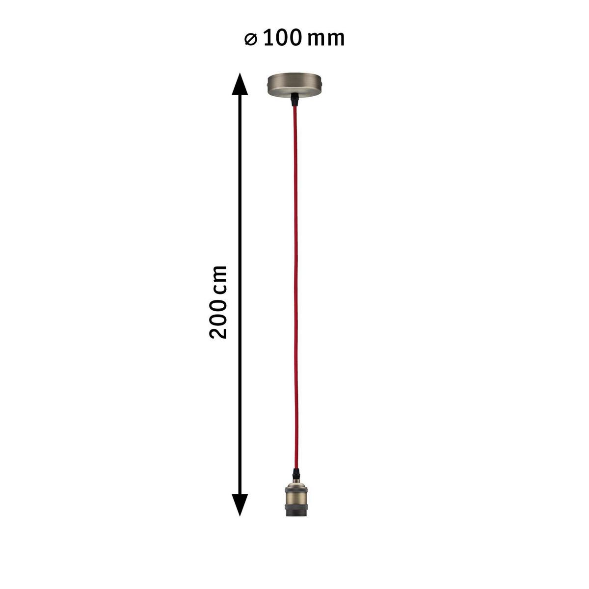 Hängeleuchte H: 200 cm 1-Flammig dimmbar - Basics (10,0/10,0/200cm) - Paulmann