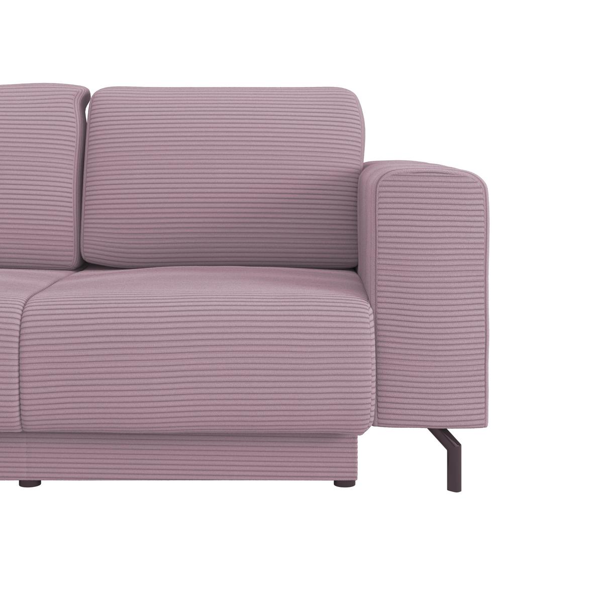 Rohová sedačka VENI, ľavá, lilový menčester - lila/čierna, Modern, textil (210/272cm) - Ondega