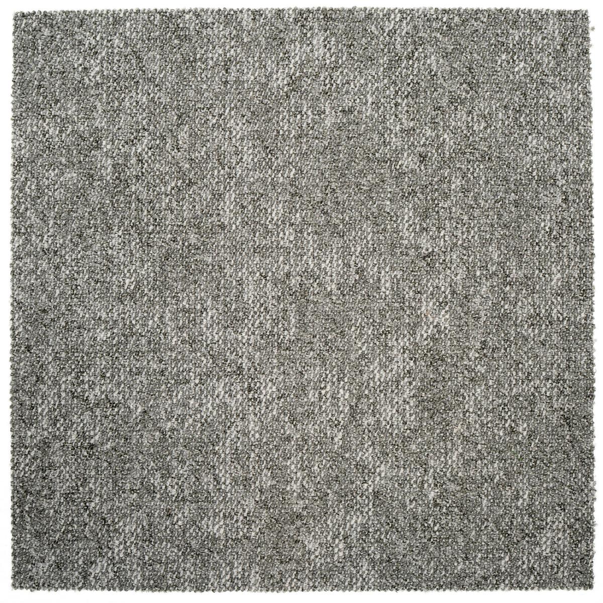 Teppichfliese Hellgrau Marble 50x50 cm Florhöhe 3 mm - Hellgrau, Basics, Textil (50/50cm)