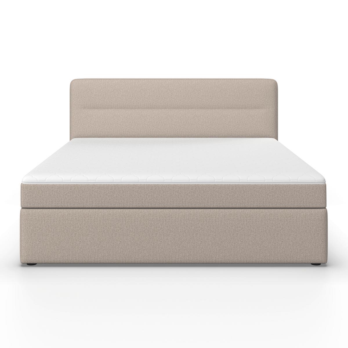 Boxspringová posteľ MARCO 180x200, sivohnedá - čierna/taupe, Modern, drevo/textil (180/200cm) - Bessagi Home