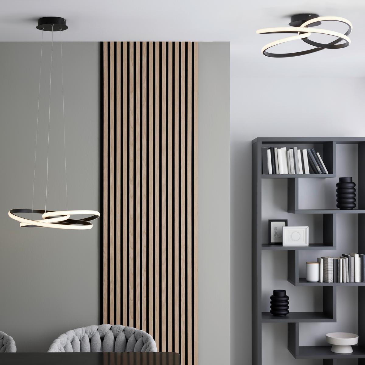 Závěsné LED svítidlo Mofer, 50/120cm, 33 Watt - černá, Moderní, kov/plast (50/120cm) - Premium Living