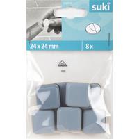Bútorláb 24x24mm 8db - szürke, műanyag (2,4/2,4/0,5cm) - Suki