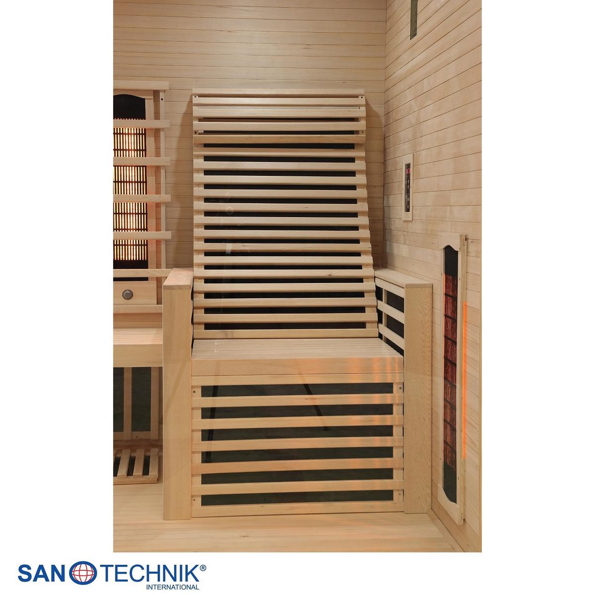 INFRAROTKABINE Carbon Naturfarben B: 150 cm - Naturfarben, KONVENTIONELL, Holz (150/150/195cm) - Sanotechnik