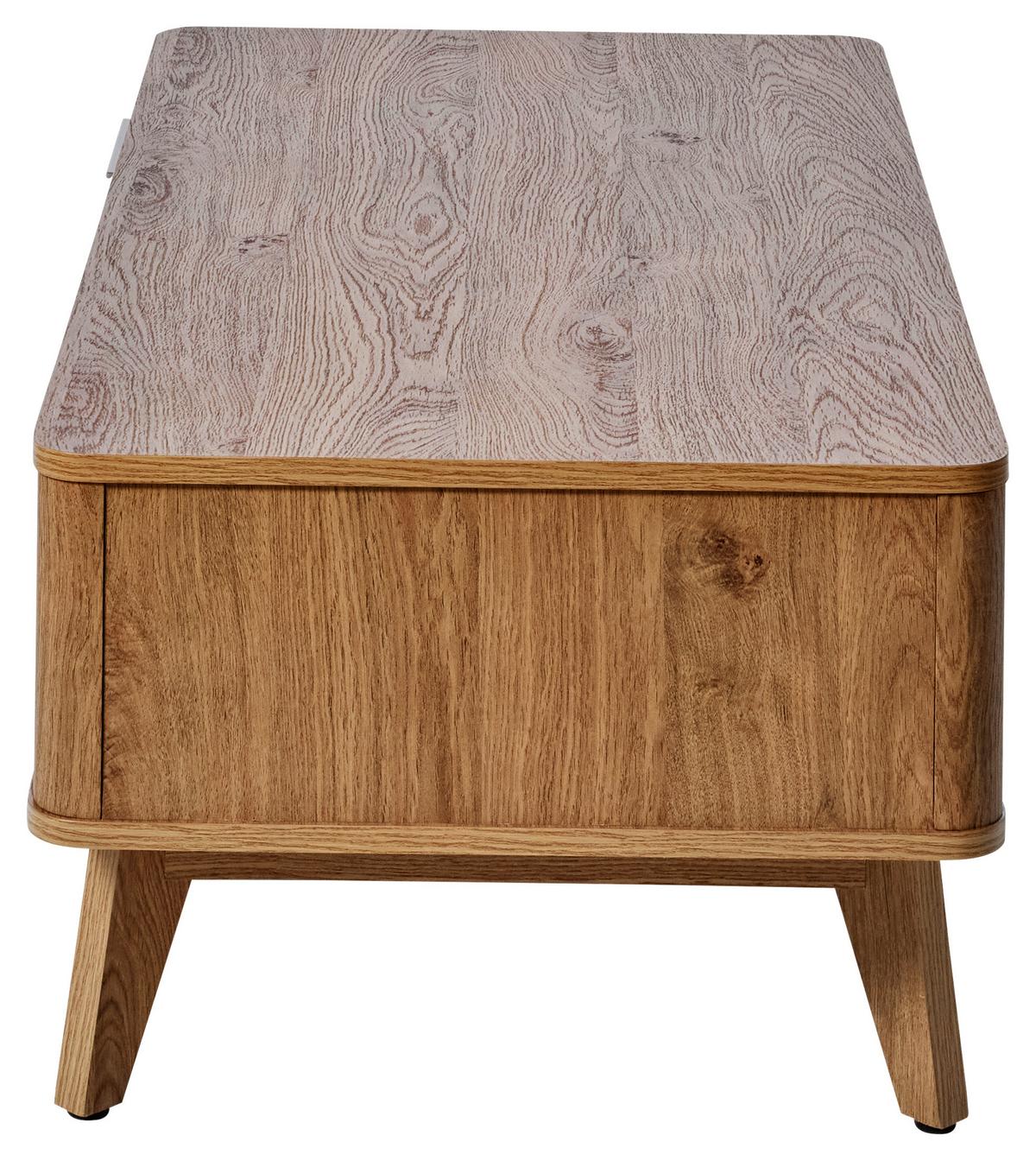 Couchtisch Wave Coffee Sk - Eichefarben, MODERN, Holzwerkstoff (110/55/44cm) - Livetastic