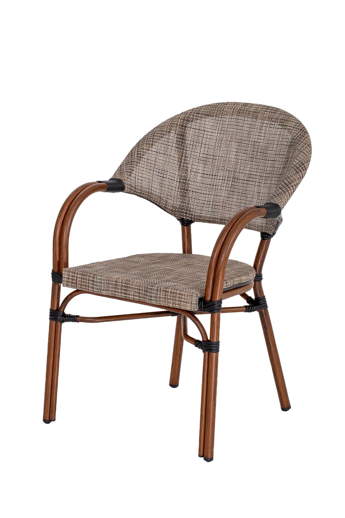 Gartenmöbel Set 3-Tlg. Maui Metall/Textil - Sandfarben/Beige, Basics, Textil/Metall (70/74cm) - Gardenson