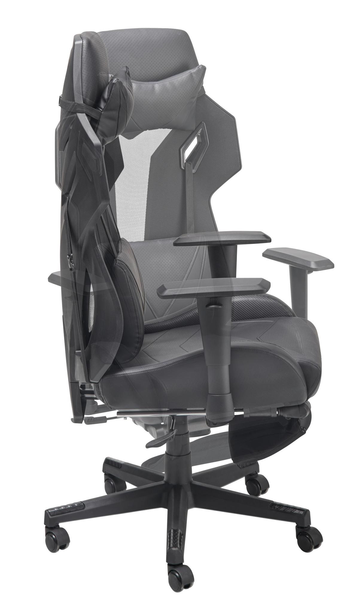 Gamingstuhl Sorrent - Schwarz, LIFESTYLE, Holz/Kunststoff (70/122-130/61.5cm) - MID.YOU