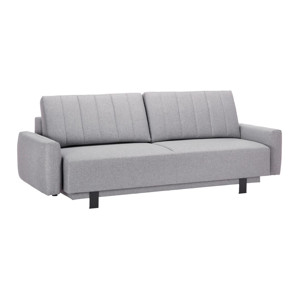 Rozkladacia pohovka LUSIA sivá - čierna/sivá, Modern, kov/drevo (242/95/95cm) - Bessagi Home