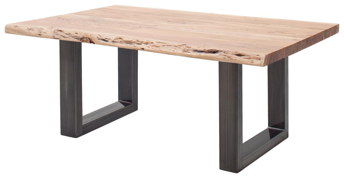 Couchtisch Holz Massiv Cartagena Akazie/nickelfarben - Akaziefarben/Nickelfarben, MODERN, Holz/Metall (110/45/70cm)