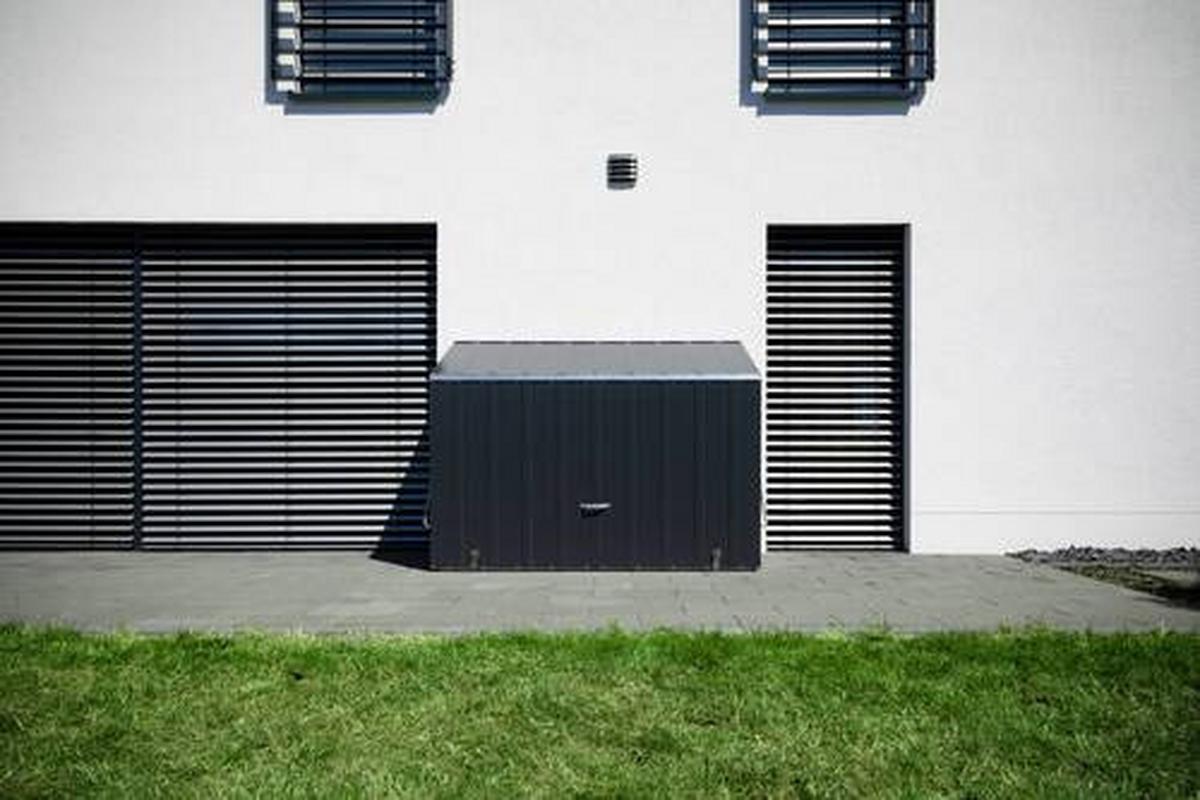 Geräteschrank Metall Sesame Anthrazit B/h: Ca. 76/139 Cm - Anthrazit, Basics, Metall (76/139/185cm)