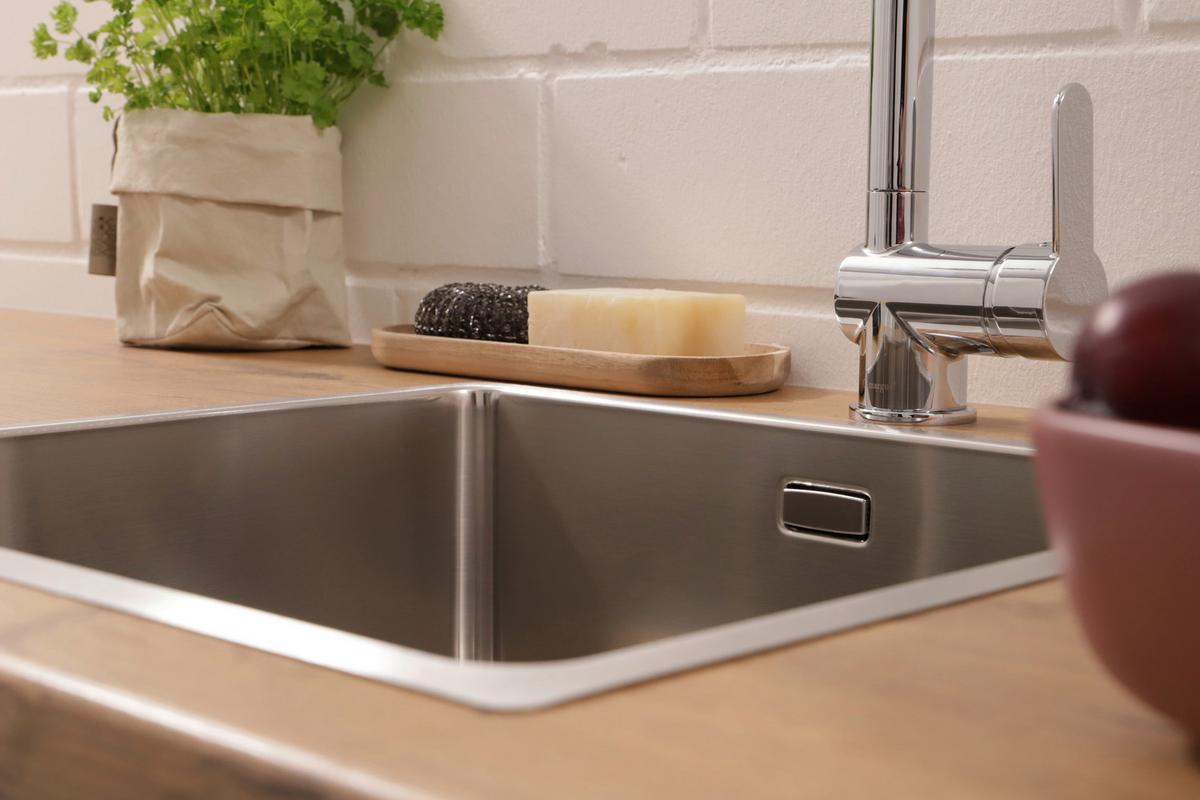 Spüle Respekta Inox Edelstahl Bxt: 49x44 cm - Edelstahlfarben, Trend, Metall (49/22,5/44cm) - Respekta