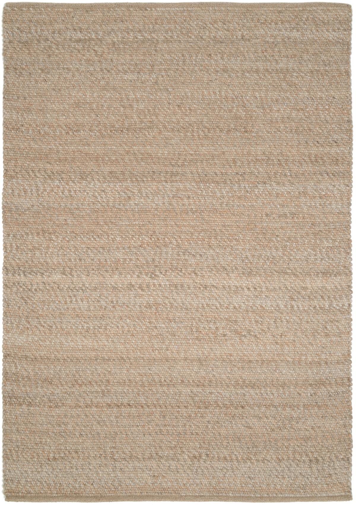 Handwebteppich Cappuccino Helsinki 80x150 cm, Wolle - Cappuccino, Basics, Textil (80/250cm) - Linea Natura