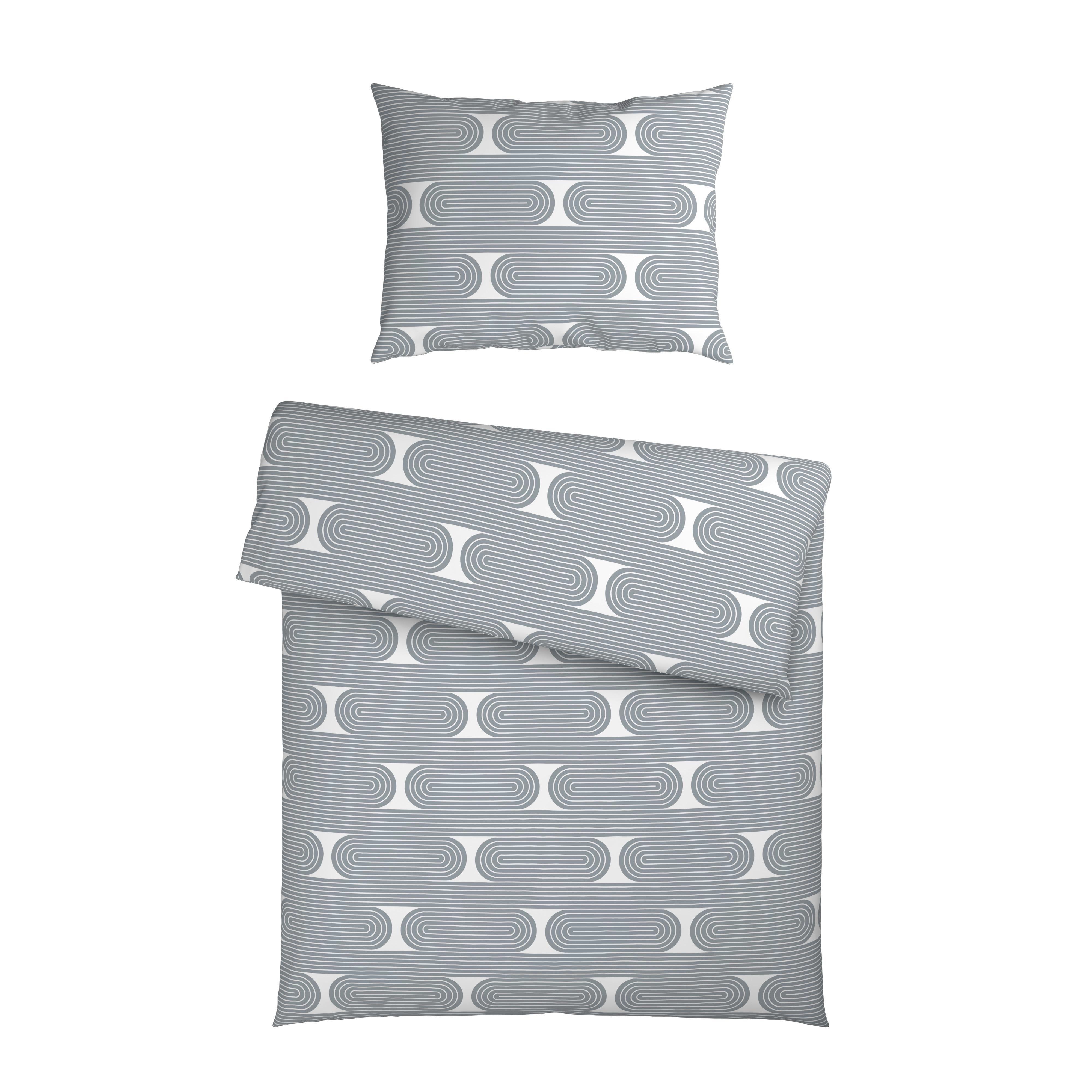 POVLEČENÍ RETRO - bílá/modrá, Moderní, textil (140/200cm) - Mömax