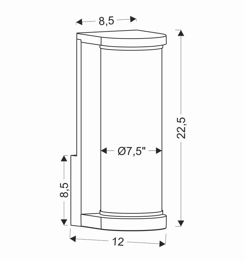 LED-Außenleuchte 21-32386 Ficus - Schwarz, Design, Metall (8.5/11.9/22.2cm)