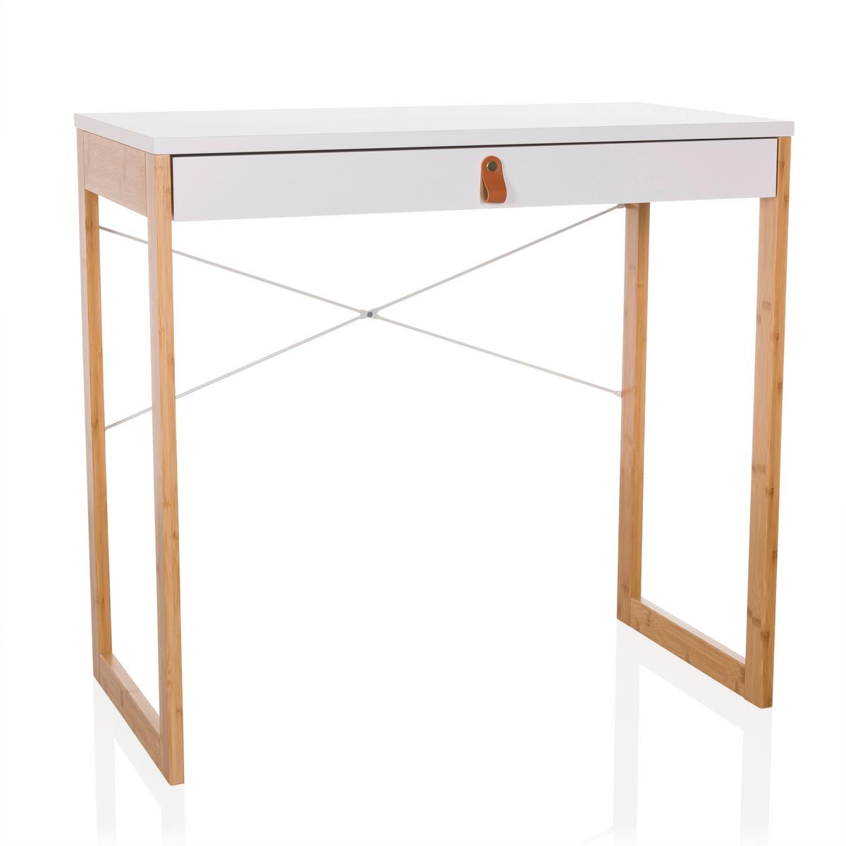 Schreibtisch Weiß B: 80 cm - Weiß, MODERN, Holz/Holzwerkstoff (80/75/42cm) - MID.YOU