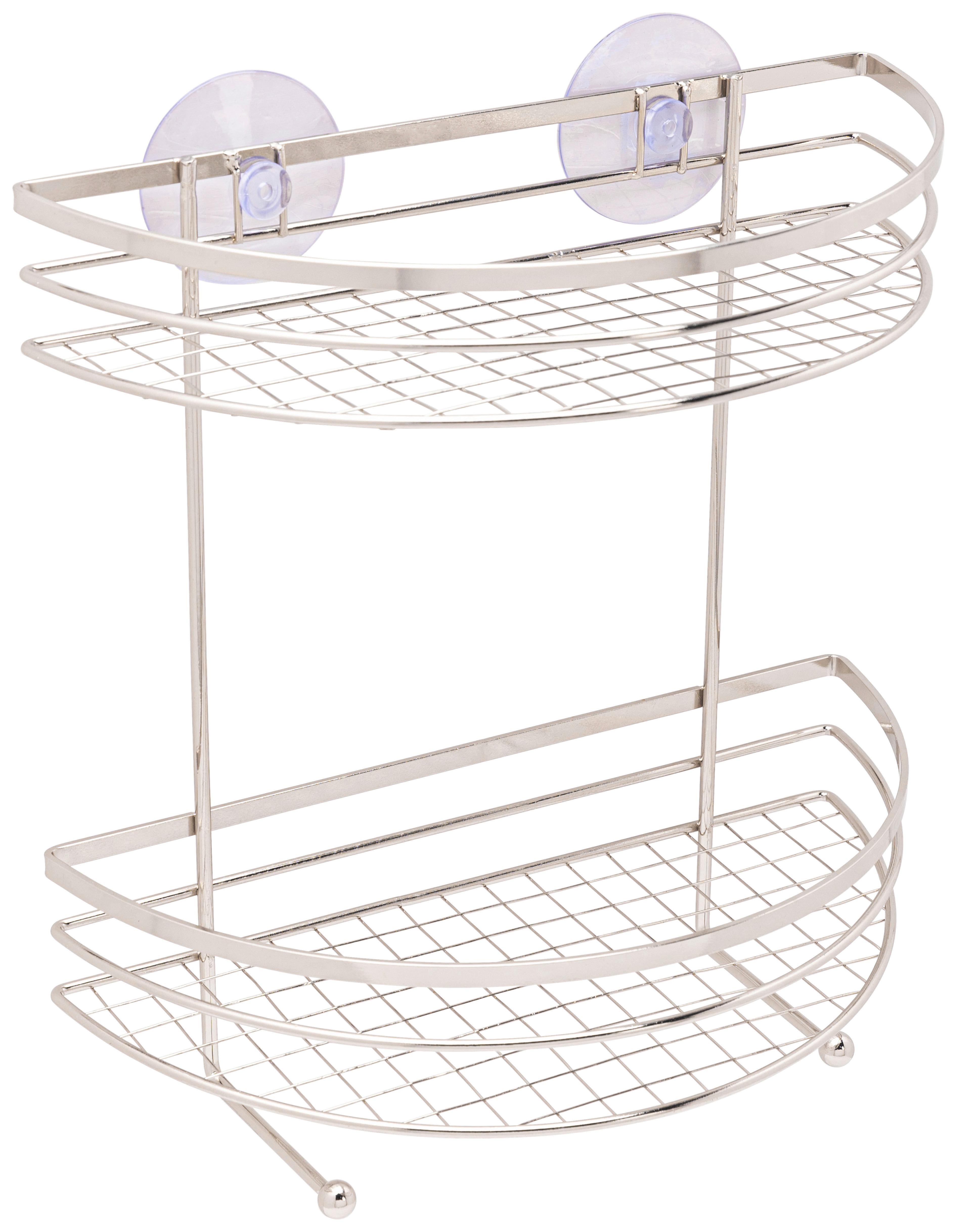 Regál do sprchovacieho kúta NIZZA - chrómová, Konventionell, kov (24/12/25cm) - Ondega