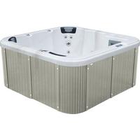 Whirlpool Acryl Rivoli 200x92x200 cm - Weiß/Grau, Design, Holz/Kunststoff (200/92/200cm)