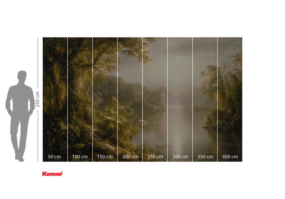 Vliestapete Rio De Luz - Gelb/Grau, Basics (400/250cm) - Komar