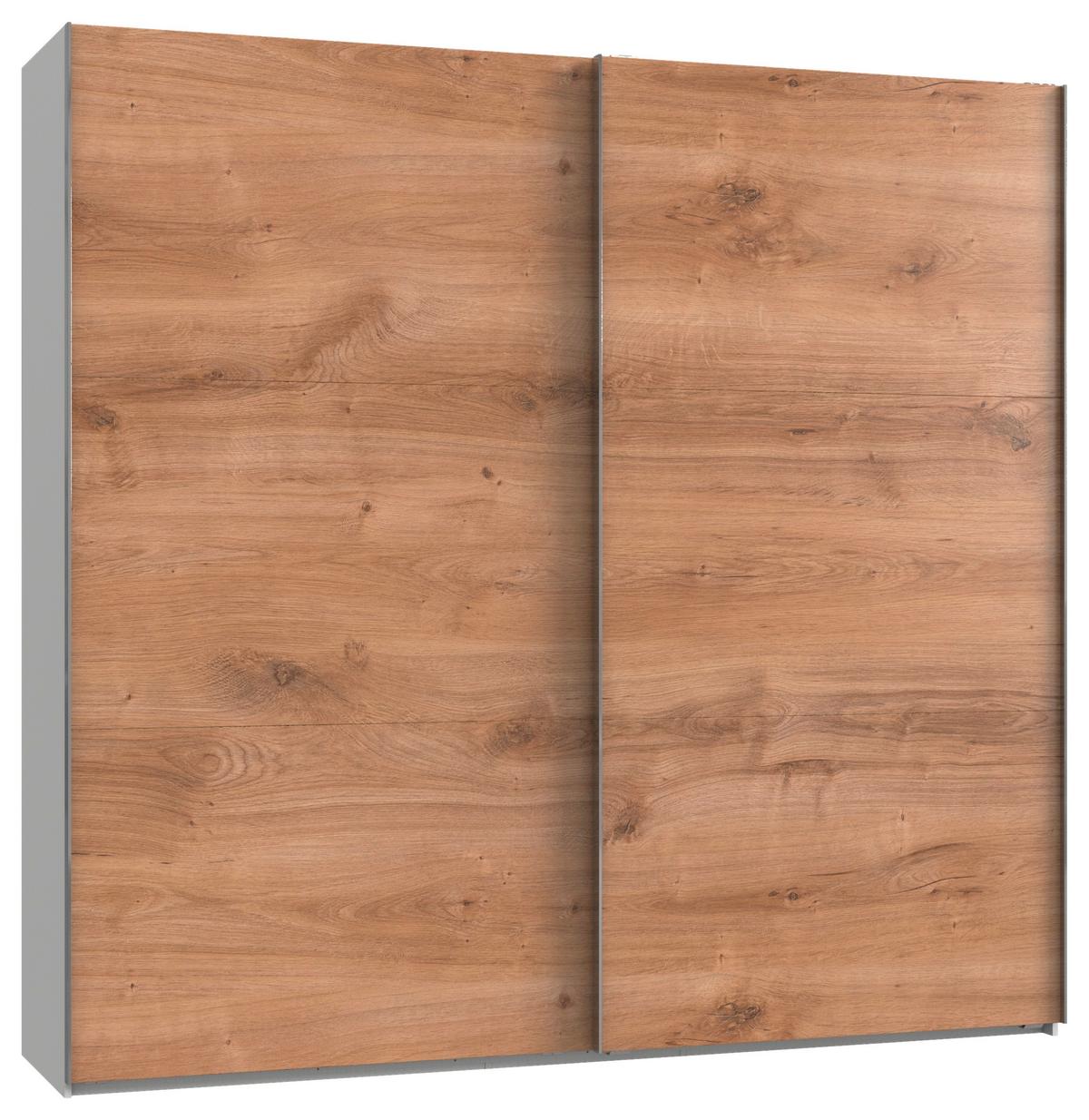 Schwebetürenschrank 250cm Level, Weiß/eiche Dekor - Eichefarben/Weiß, MODERN, Holzwerkstoff (250/236/65cm) - MID.YOU