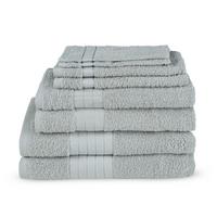 Frottierset 8-Teilig, Silbergrau - Grau, Basics, Textil