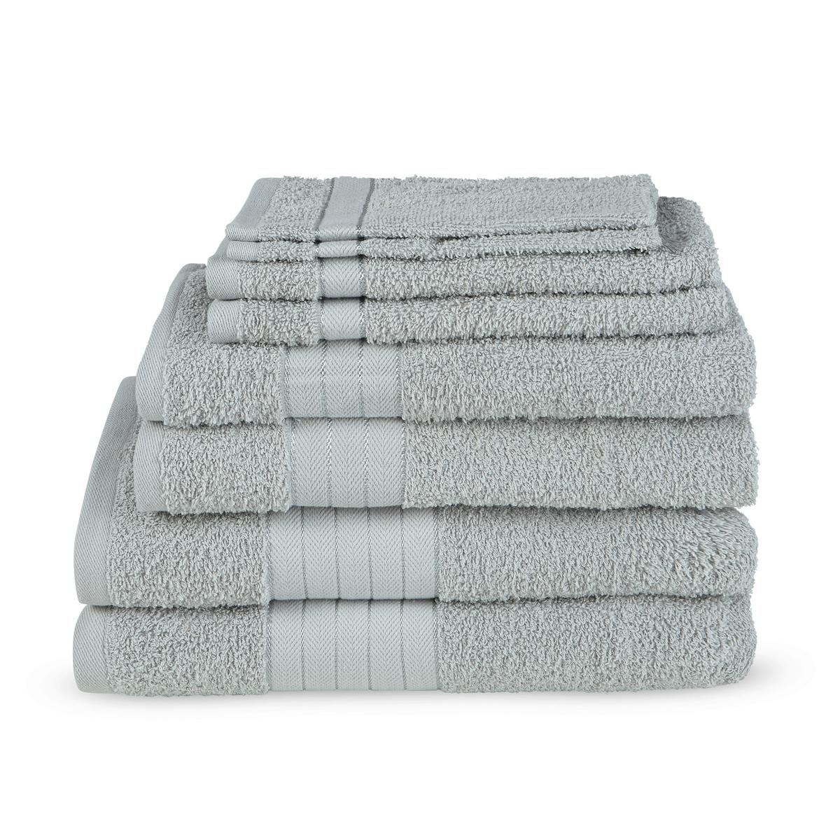 Frottierset 8-Teilig, Silbergrau - Grau, Basics, Textil
