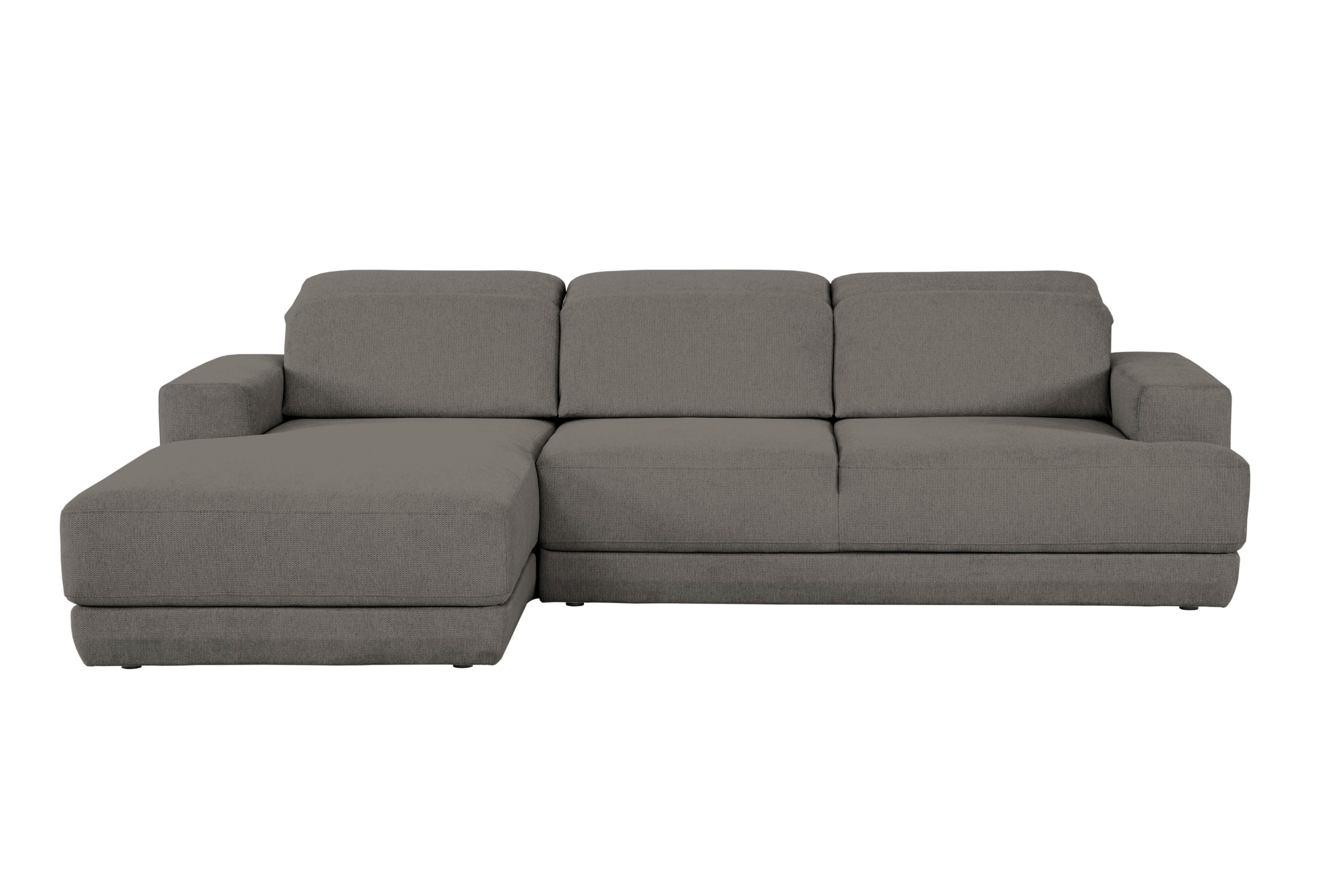 Ecksofa Frans Anthrazit S: 204 cm - Anthrazit/Schwarz, Design, Textil (204/293cm) - MID.YOU