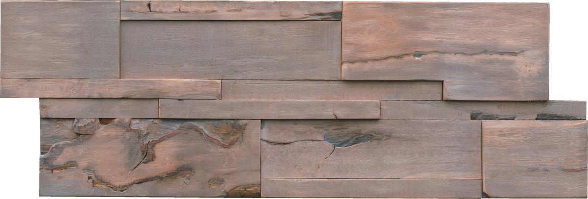 Wandverkleidung Driftwood Hevea Molucca Sea - Grau, Basics, Holz (56/20/2cm)