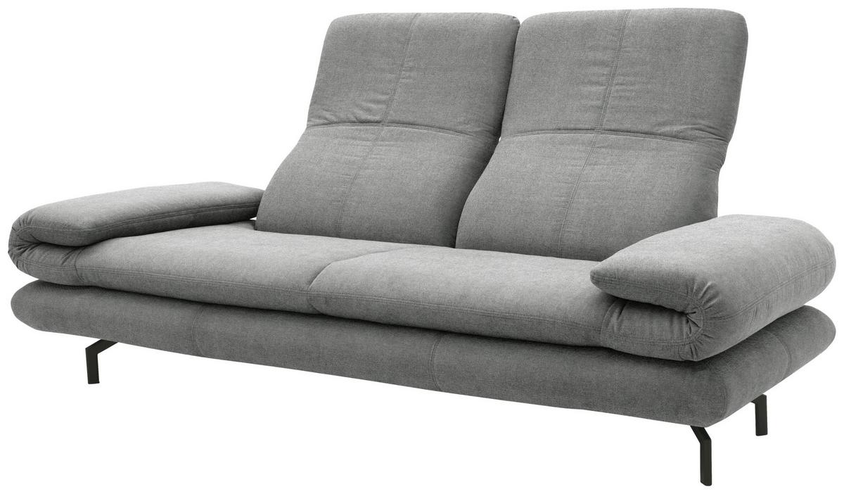 2-Sitzer-Sofa Looks Xiii Grau - Schwarz/Grau, Design, Textil (204 (264)/83 (110)/98cm) - LOOKS by W.Joop