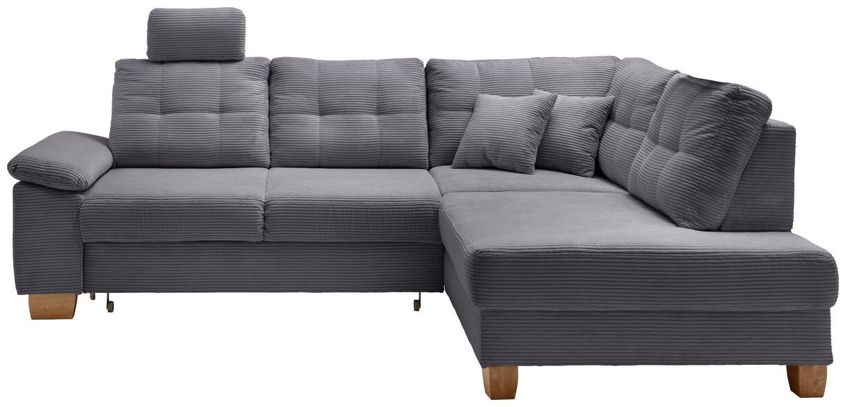 Ecksofa Brizzini, Grau S: 274x206 Cm - Naturfarben/Grau, MODERN, Textil (274/206cm) - Livetastic