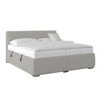 Kárpitozott Ágy Lesia 180/200cm - fehér/szürke, Konventionell, faalapú anyag/textil (180/200cm)