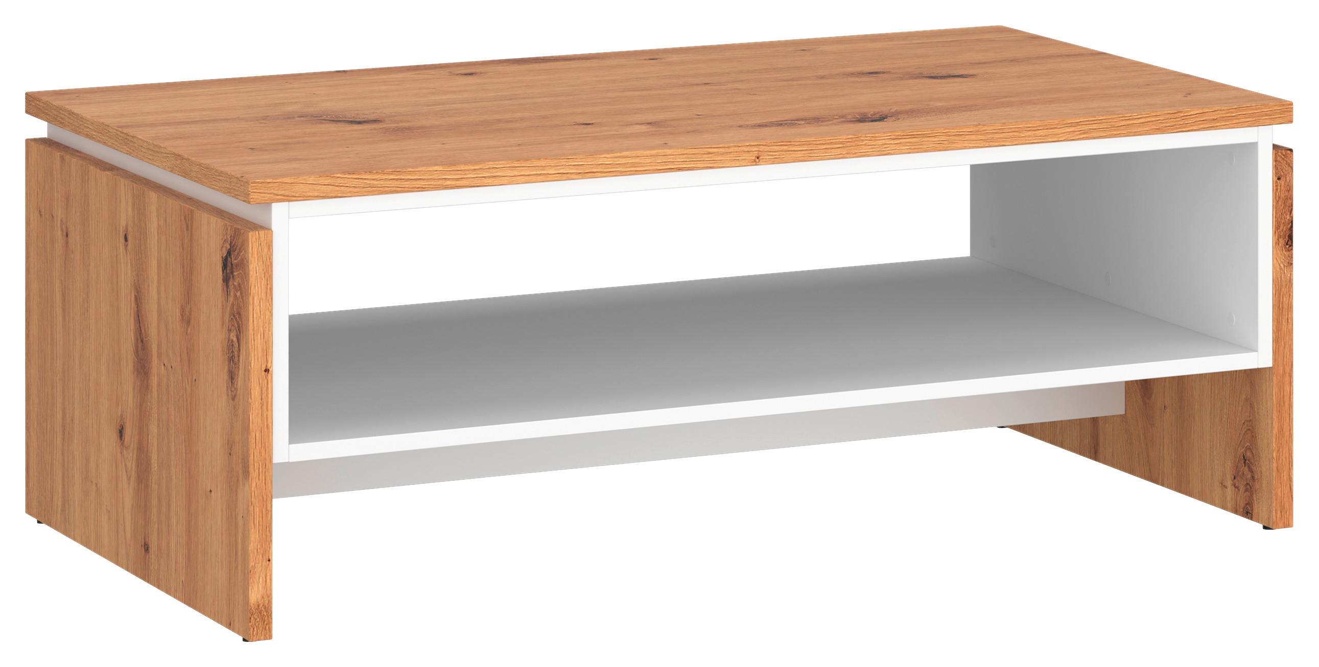 Couchtisch Foggia Eiche Artisan B: 106,9 Cm - Weiß/Eiche Artisan, Trend, Holzwerkstoff (106,9/42,8/70cm)