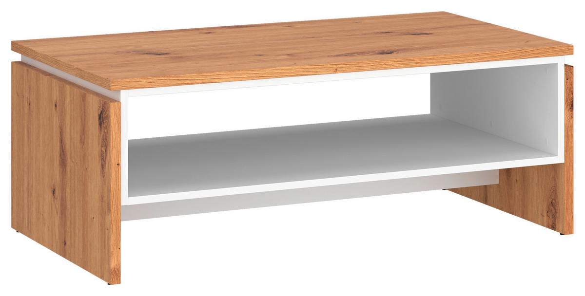 Couchtisch Foggia Eiche Artisan B: 106,9 Cm - Weiß/Eiche Artisan, Trend, Holzwerkstoff (106,9/42,8/70cm)