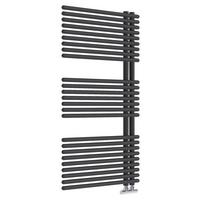 Handtuchheizkörper Wien BxL 60x113,2 cm Gerade - Schwarz, Basics, Metall (60/113,2cm) - Sanotechnik