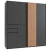 Schwebetürenschrank 180 cm Coburg Graphit/Eiche Dekor - Graphitfarben/Eiche Artisan, MODERN, Holzwerkstoff (180/198/65cm) - MID.YOU