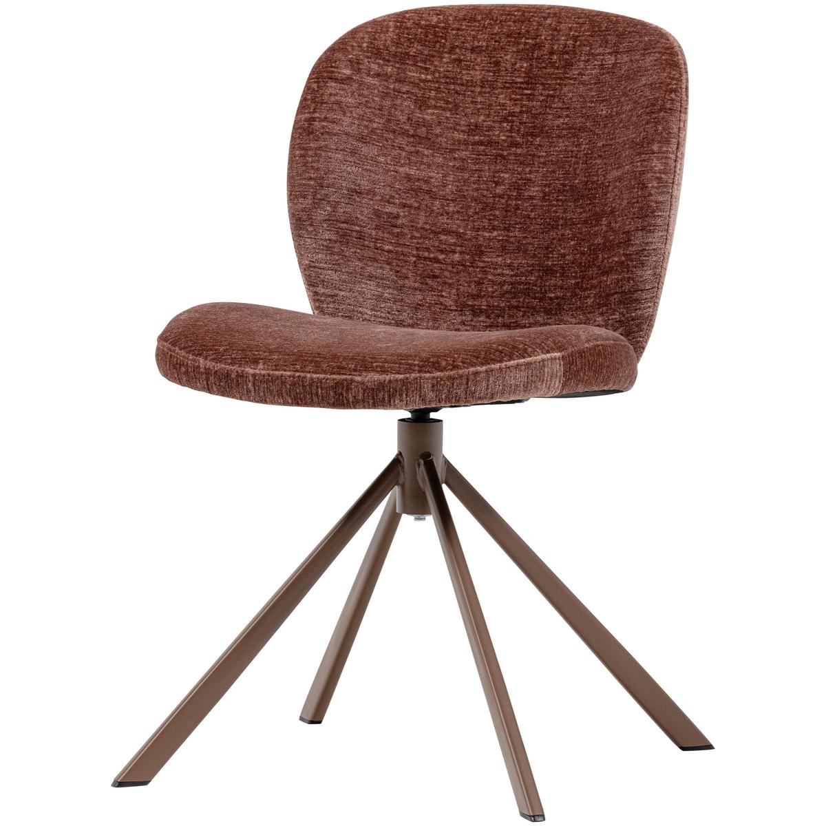 STUHL-SET Femke Braun B: 58cm - Braun, MODERN, Textil/Metall (58/80/65cm) - Livetastic