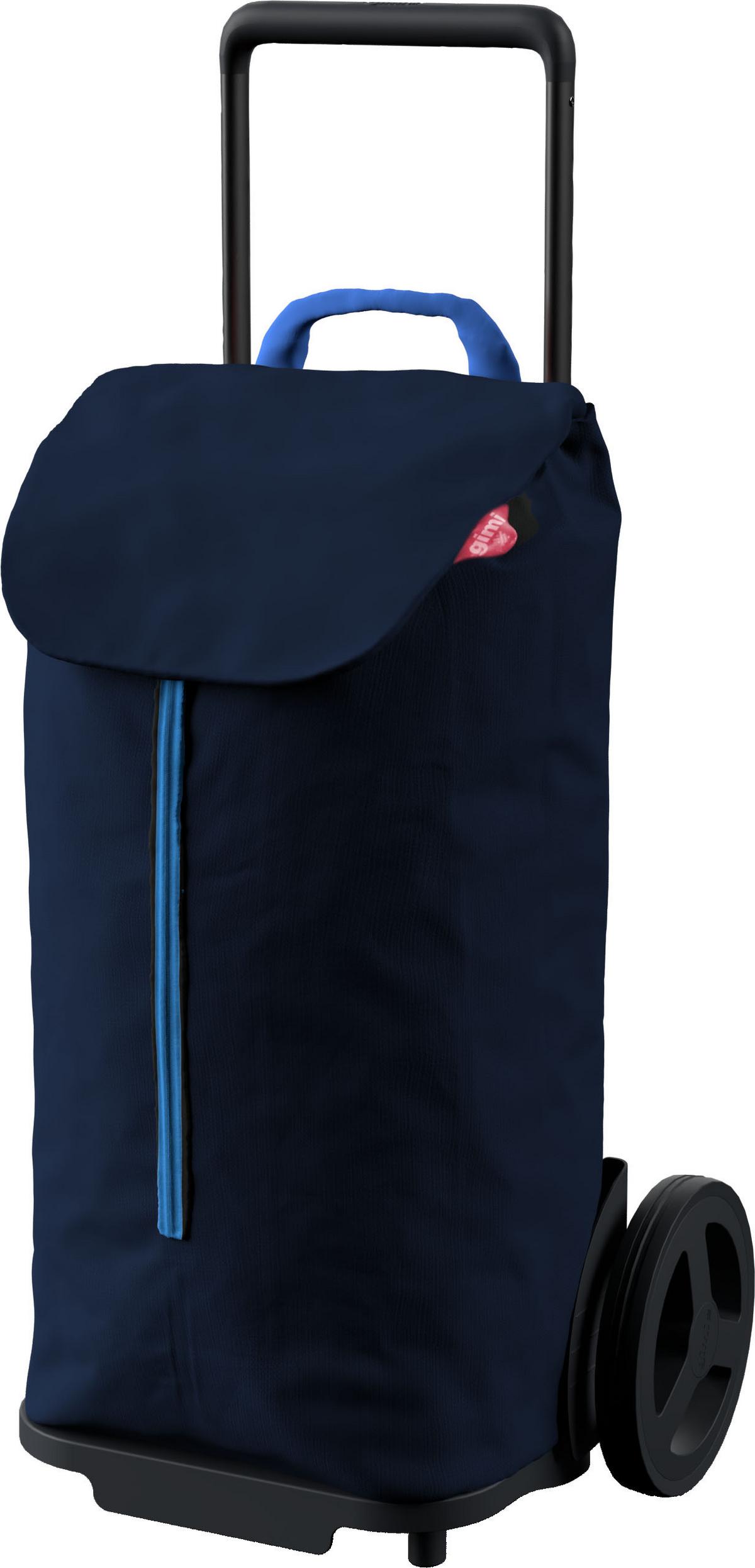 Einkaufstrolley Komodo - Blau/Silberfarben, Basics, Textil/Metall (28/35/97cm)